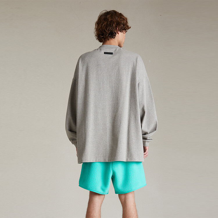 Хлопковая толстовка с логотипом Fear Of God Essentials, светло-бежевый — фото 3
