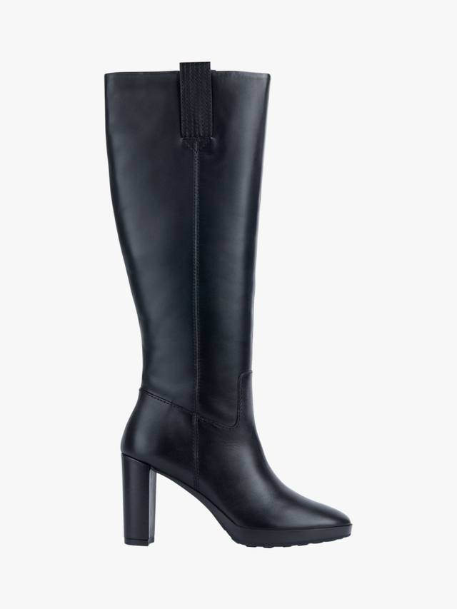 Walk Pleasure 85 кожаные ботинки на платформе с каблуком Geox, Black