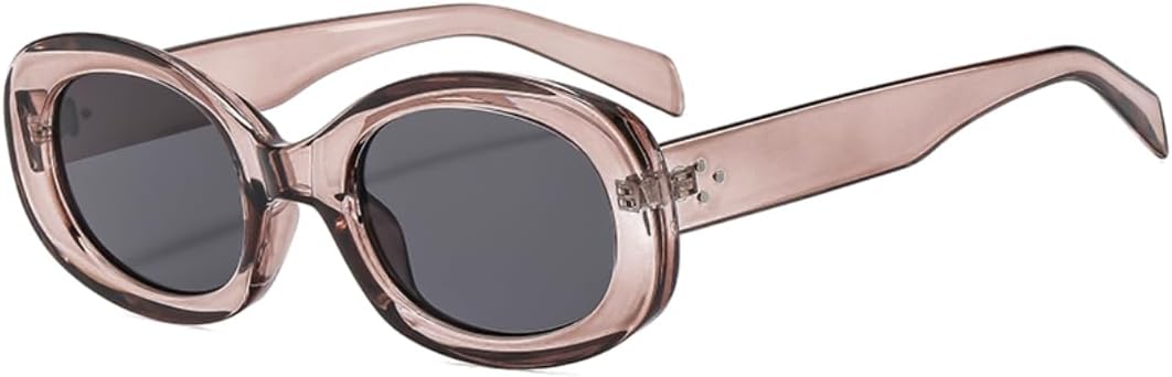 

Солнцезащитные очки с защитой UV400 | Овальные заклепки, круглые, градиентный серый цвет | для женщин и мужчин, для занятий спортом на открытом воздухе и вождения DSVIGF, 05