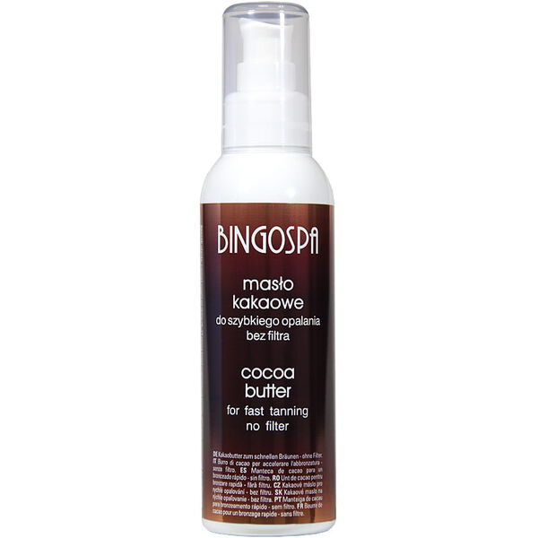 

Масло какао для быстрого загара без фильтра, 120 г Bingospa
