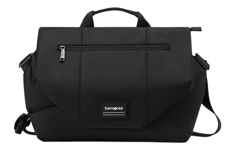 

Samsonite Кожаная сумка через плечо мужская большая черная