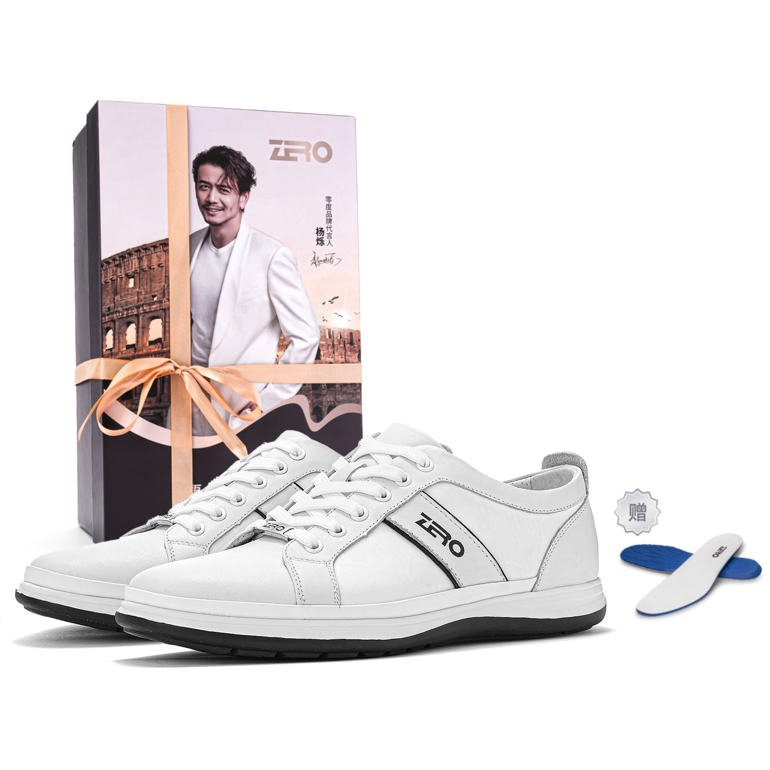 ZRO Мужские скейтерские кеды низкие бело-черные, цвет White (Subscribe to The Store and Contact Customer Service, Comes with Cleaner) — фото 3