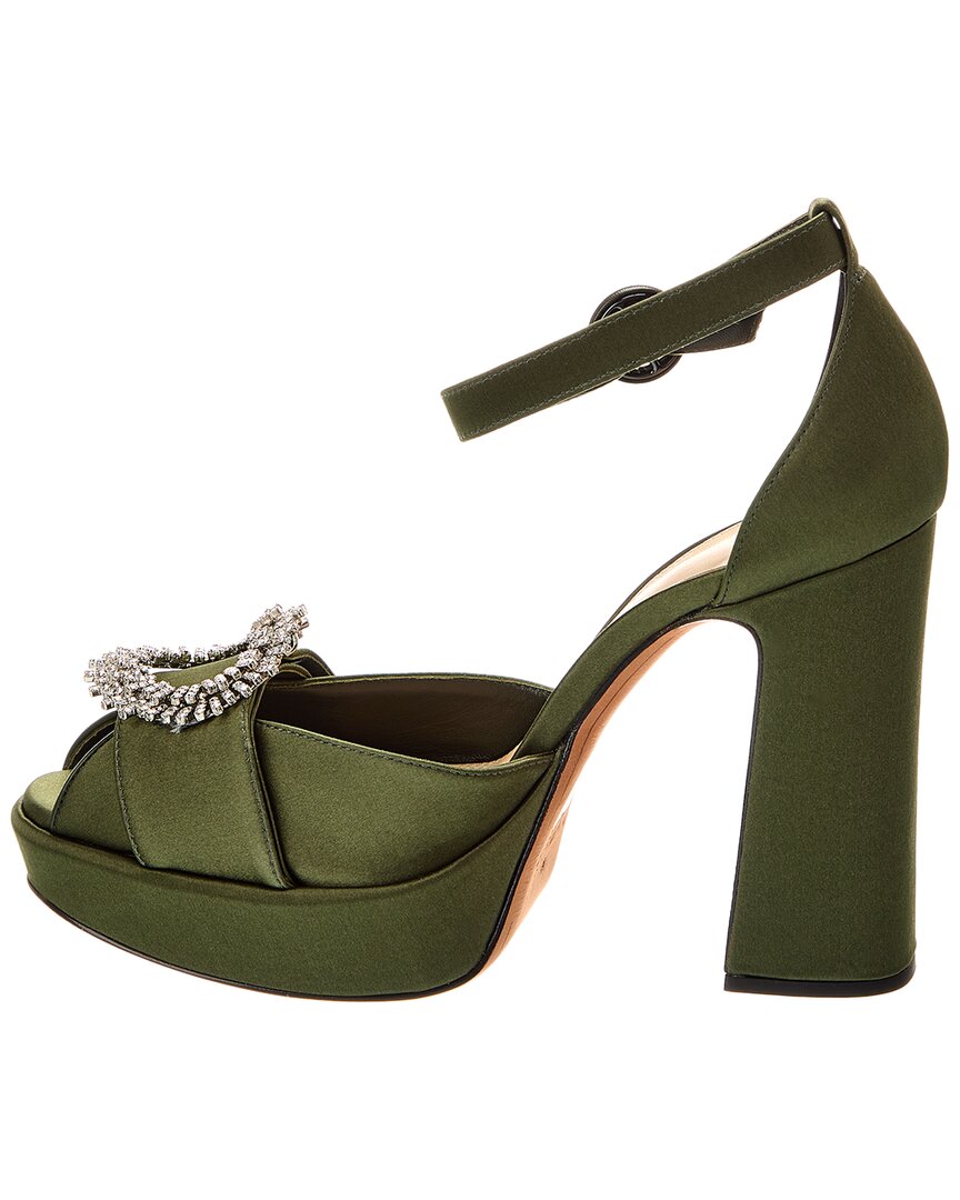 Туфли-лодочки Alexandre Birman Madelina Curve 120 Satin Platform, зеленый — фото 2