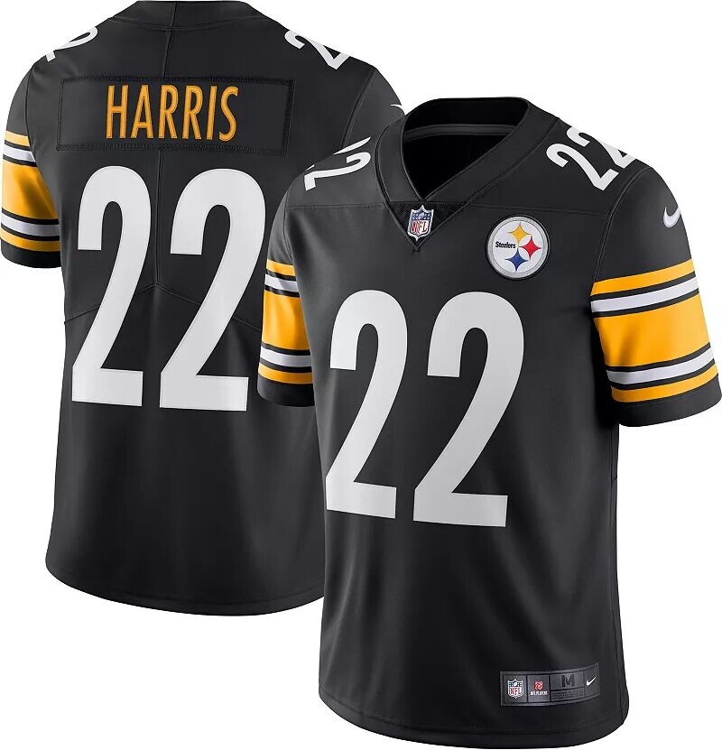 

Мужская черная майка Nike Pittsburgh Steelers Najee Harris #22 Vapor Limited