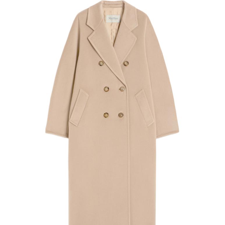 

MaxMara Пальто женское Ecru с лацканами, умеренно прямое