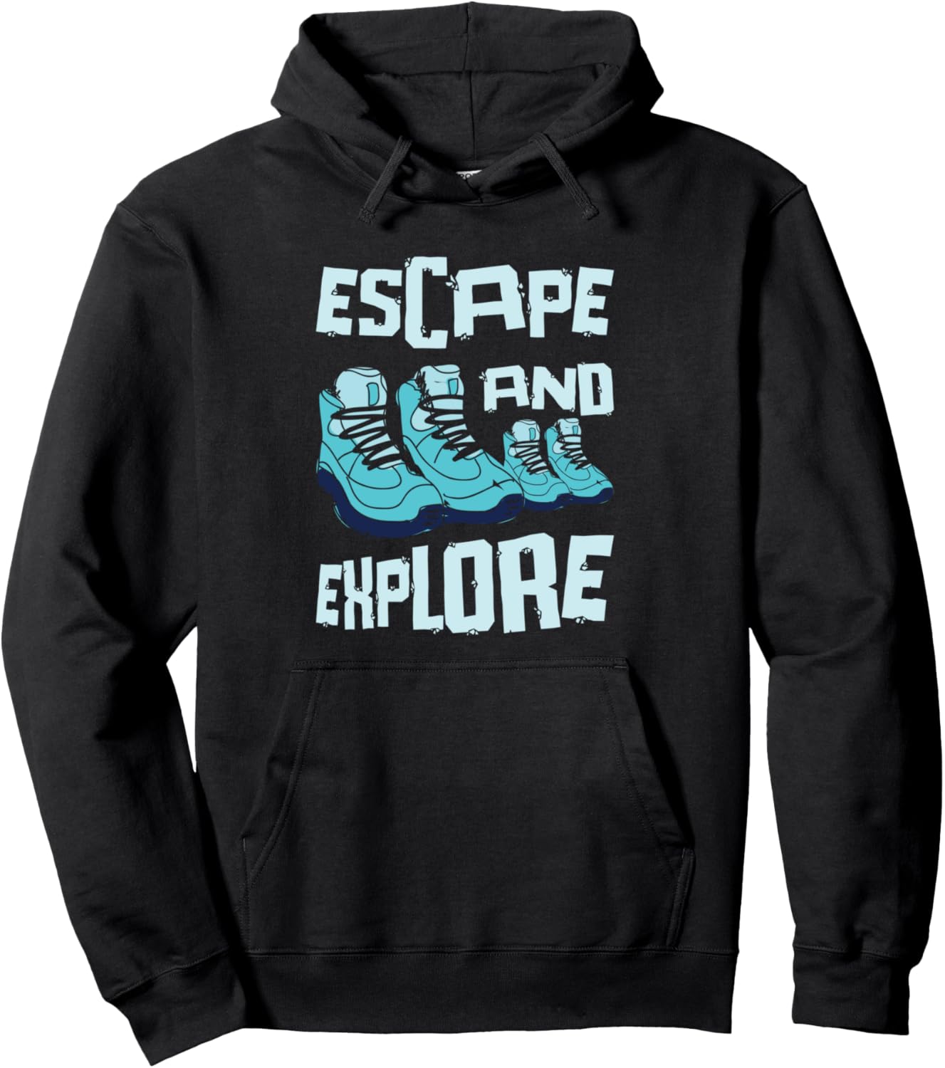 

Походы горы дикая природа папа скалолазание на открытом воздухе природа толстовка Escape And Explore, черный