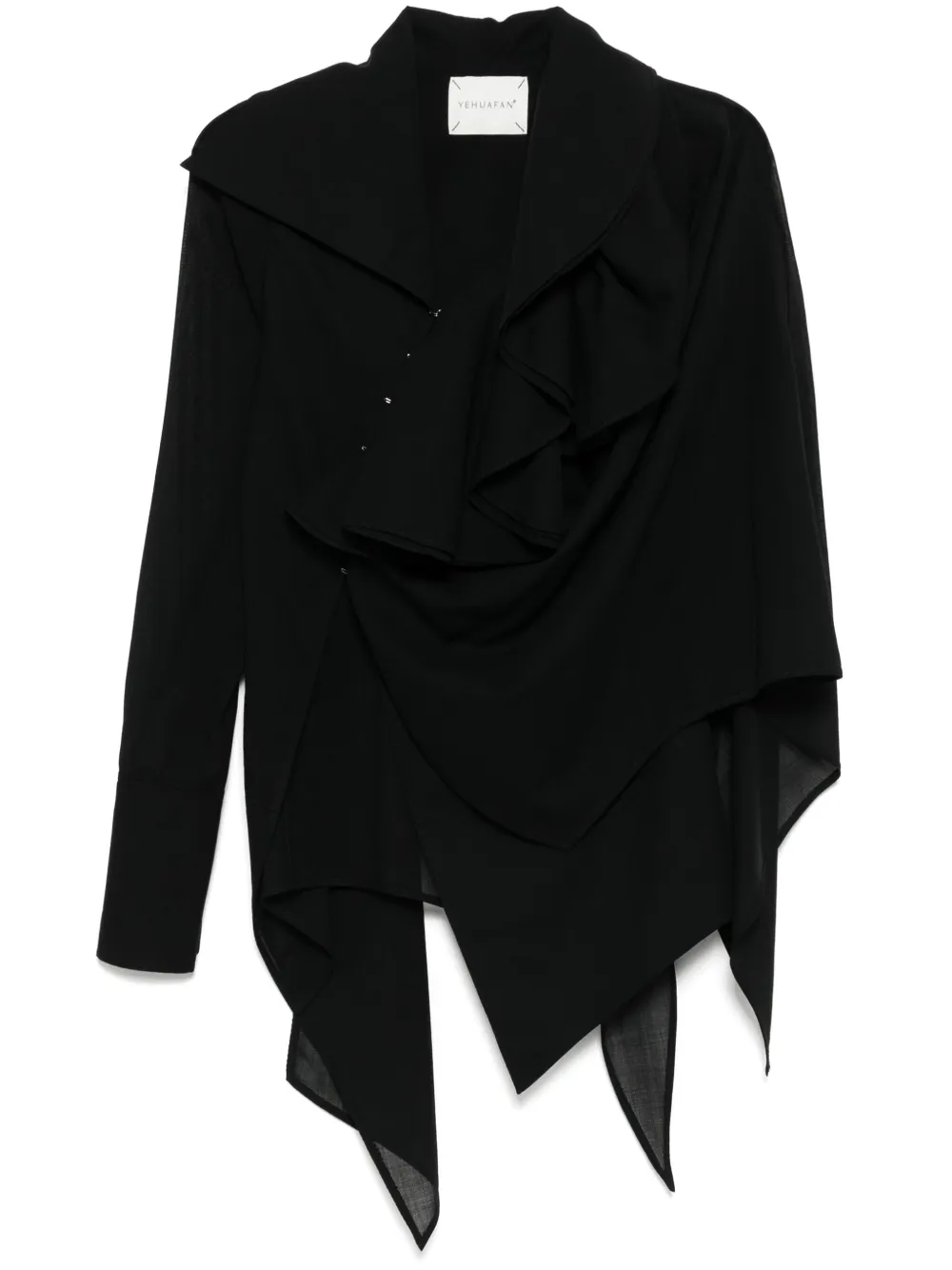 

Рубашка асимметричного кроя YEHUAFAN, черный
