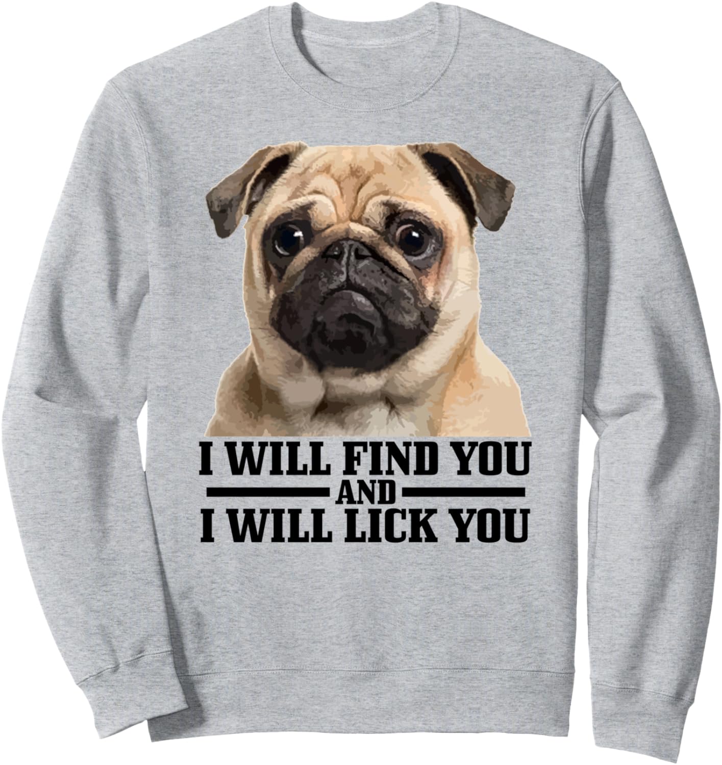 

Забавная толстовка с изображением мопса от Pugwill Funny Pug Designs, серый