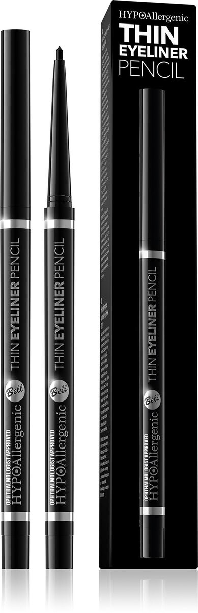 

Bell, HypoAllergenic Thin Eyeliner Pensil, подводка для глаз, 01, черный, 6 мл