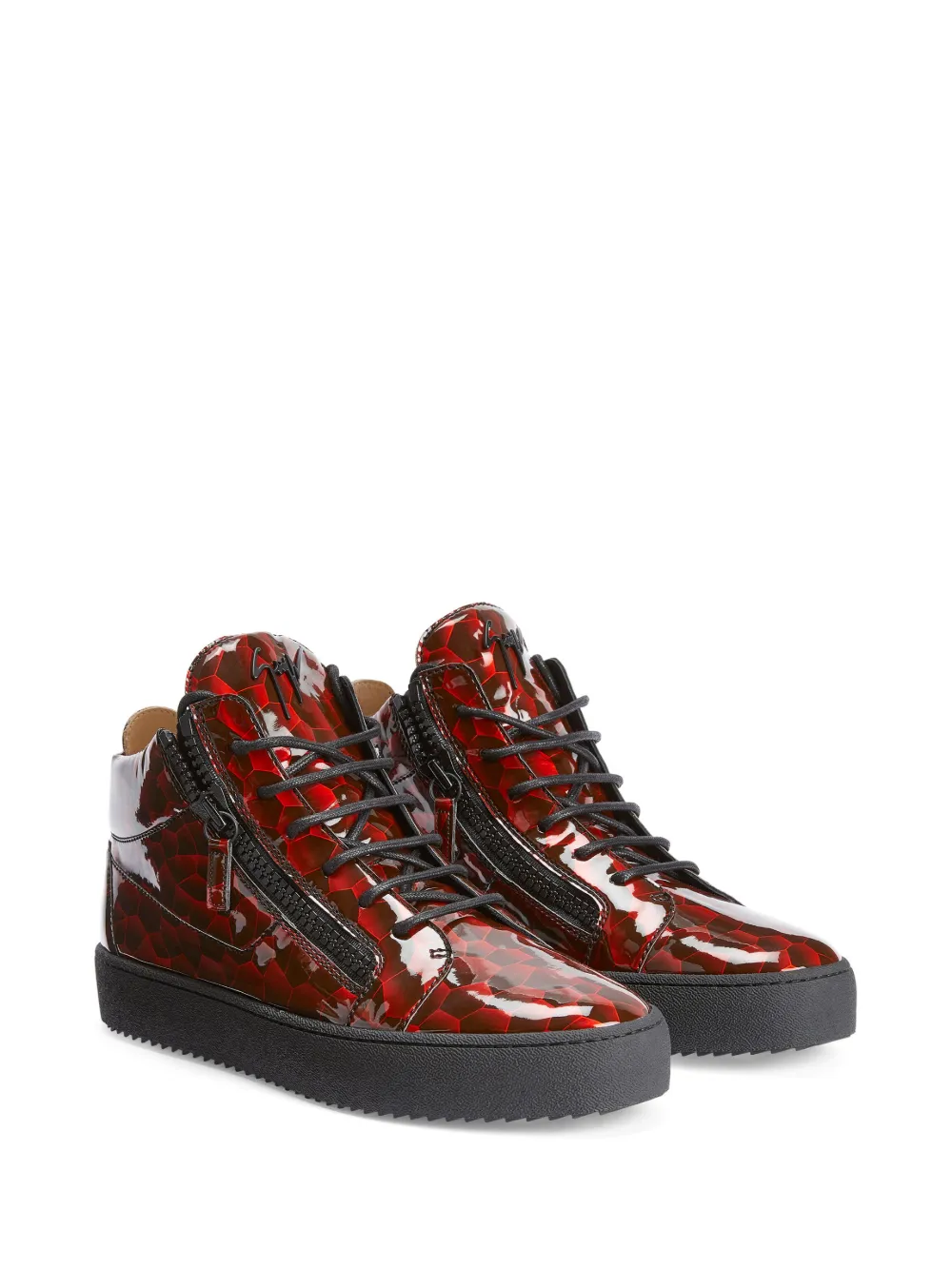 Кеды Kriss с геометричным узором Giuseppe Zanotti, красный — фото 2