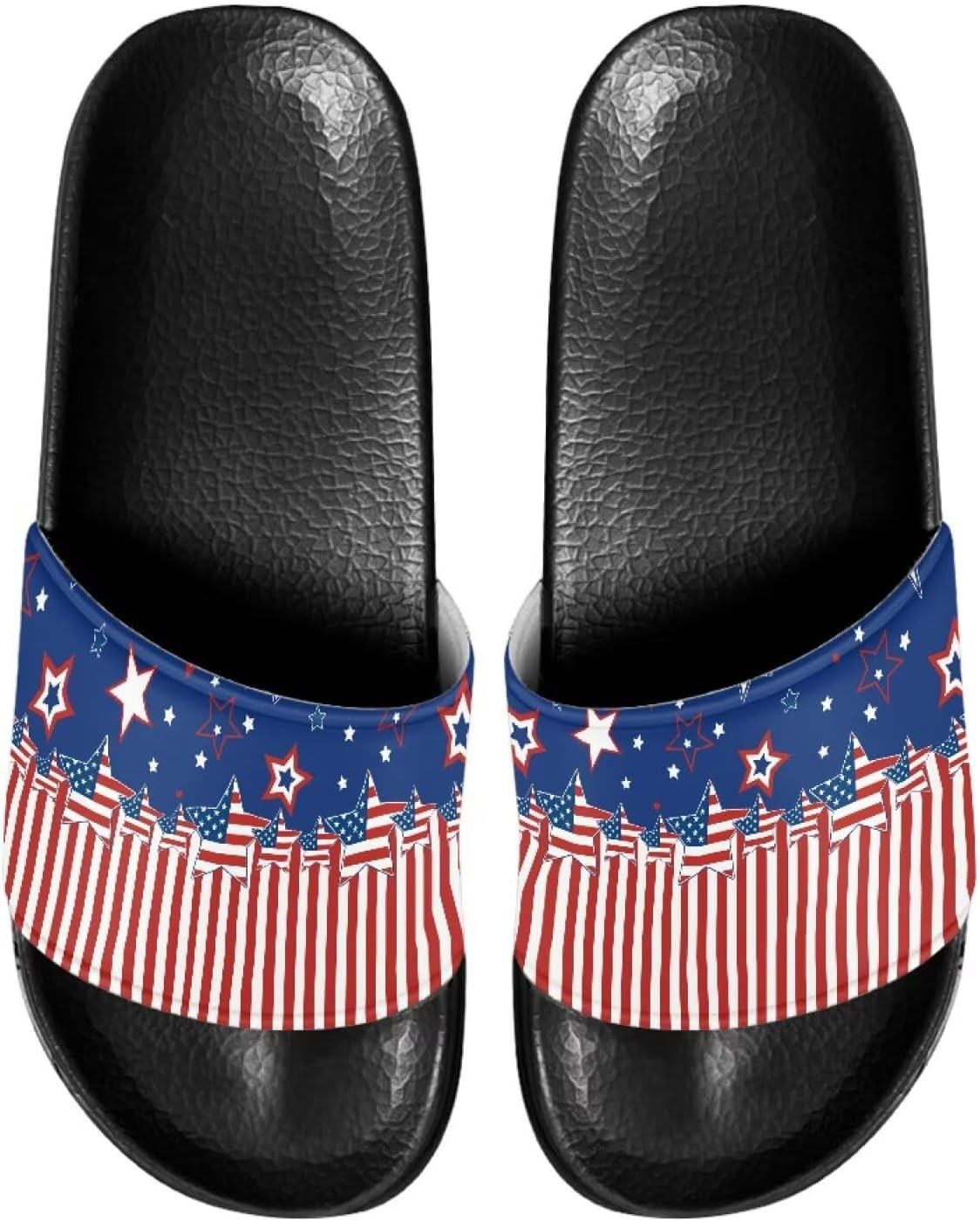 

Сандалии-шлепанцы для мужчин и женщин, с открытым носком, удобные пляжные шлепанцы на плоской подошве Judentidos, American Flag