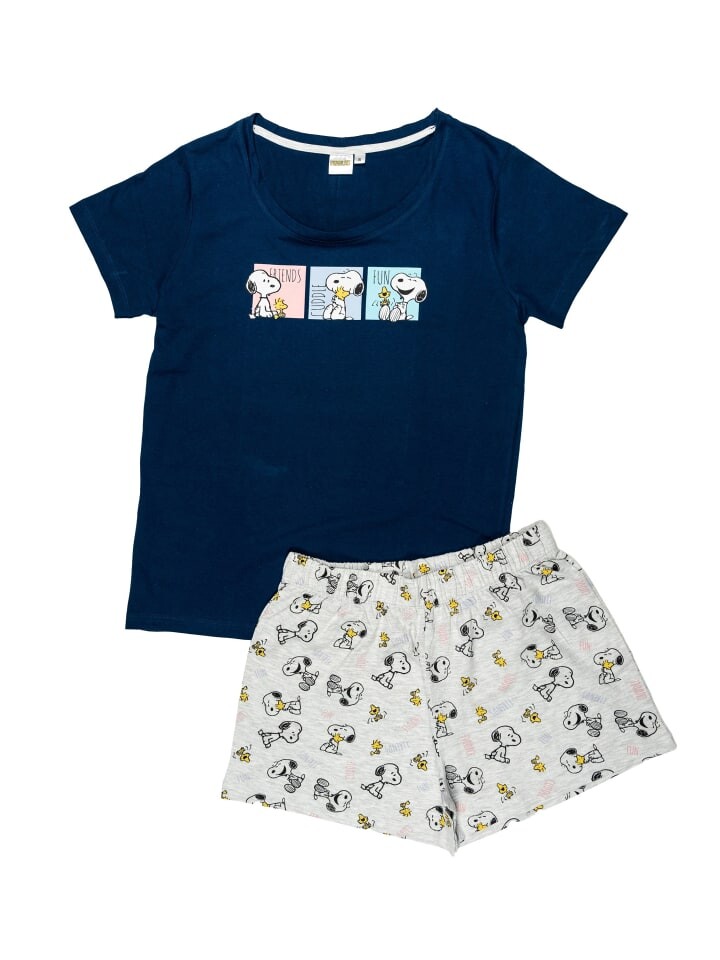 

Пижама United Labels Peanuts Snoopy Set Kurzarm Oberteil, цвет blau/grau