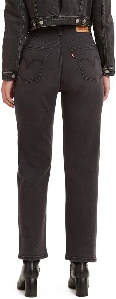Levi's Women's Ribcage прямые укороченные джинсы, черный — фото 2