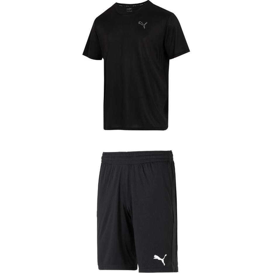 

TEAM Повседневный спортивный мужской спортивный костюм черный Puma, черный