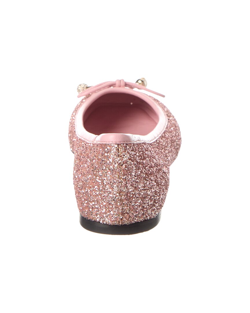 Туфли Jimmy Choo Elme Glitter Flat, розовый — фото 3