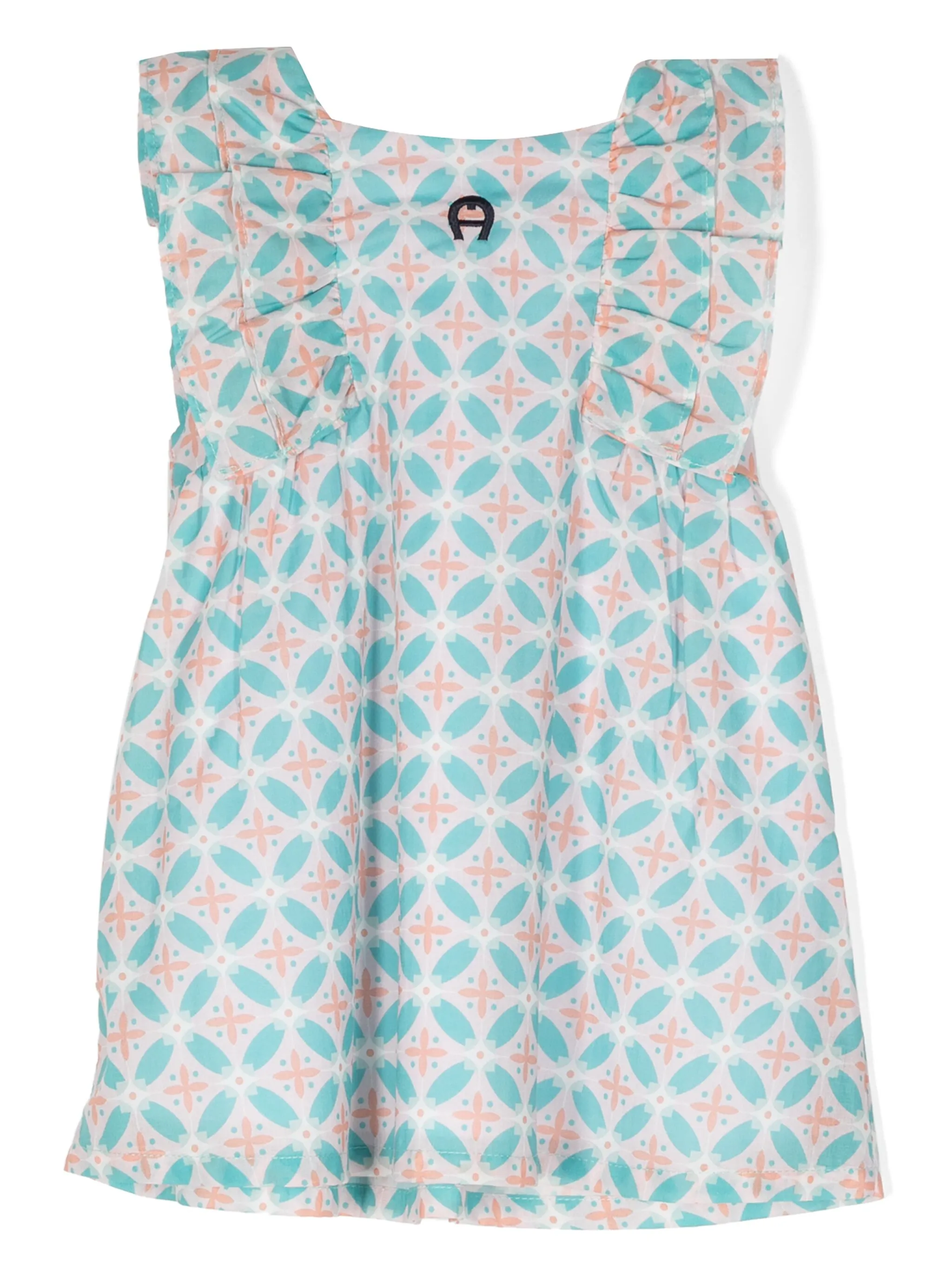 

Платье с оборками и графичным принтом Aigner Kids, розовый