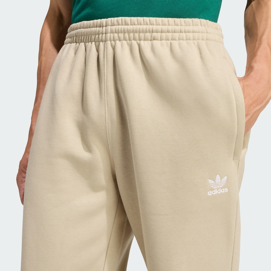 Брюки свободного кроя ADIDAS ORIGINALS Trefoil Essentials, бежевый — фото 4