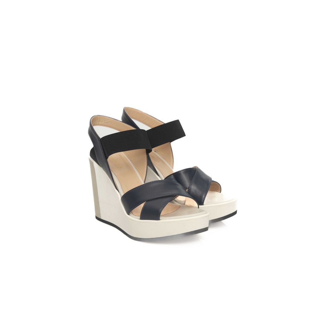 Cerruti 1881 Calfskin Women Women's Sandal, синий — фото 3