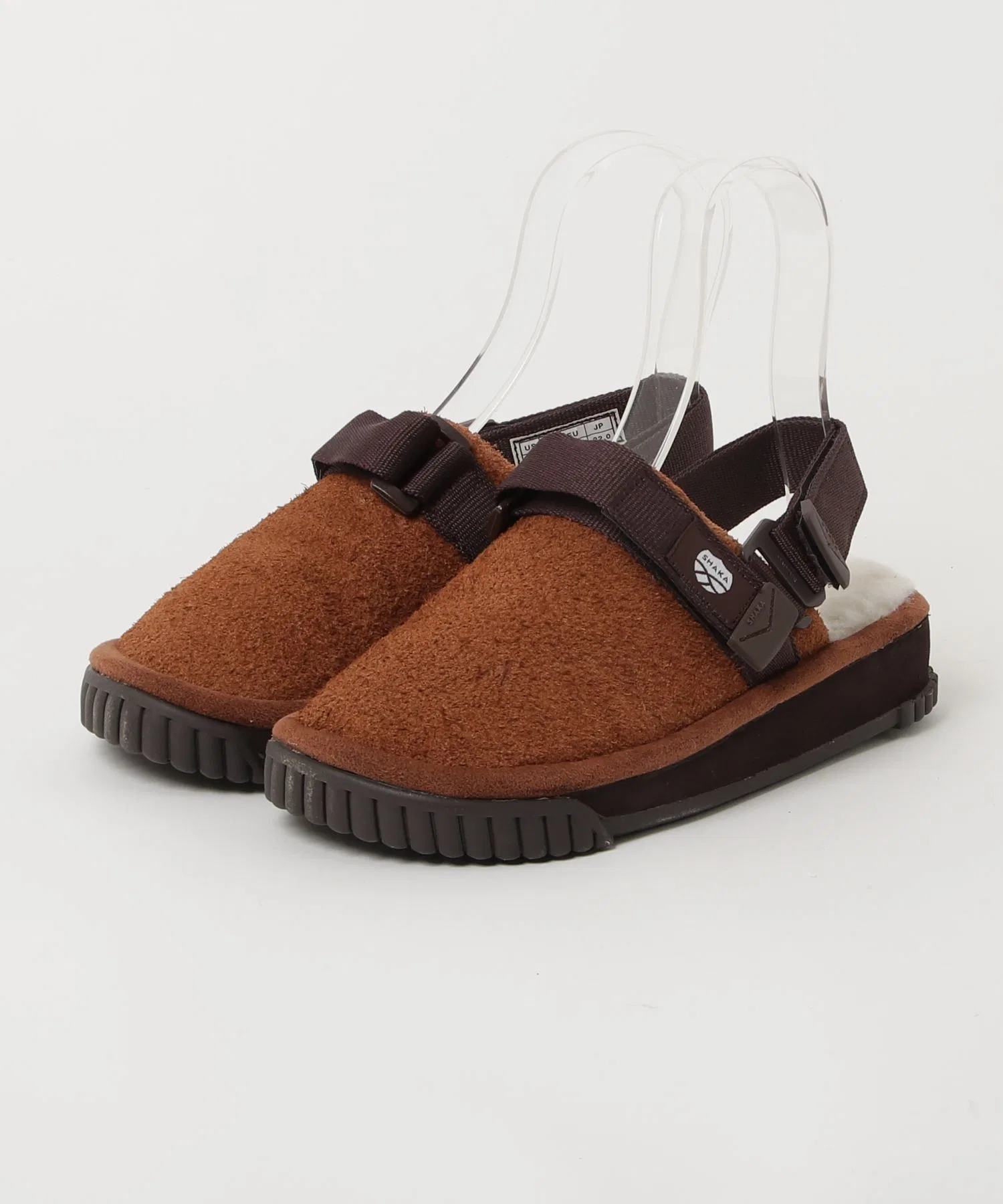 Унисекс сандалии SHAKA SNUG CLOG BOA HAIRY SUEDE коричневые
