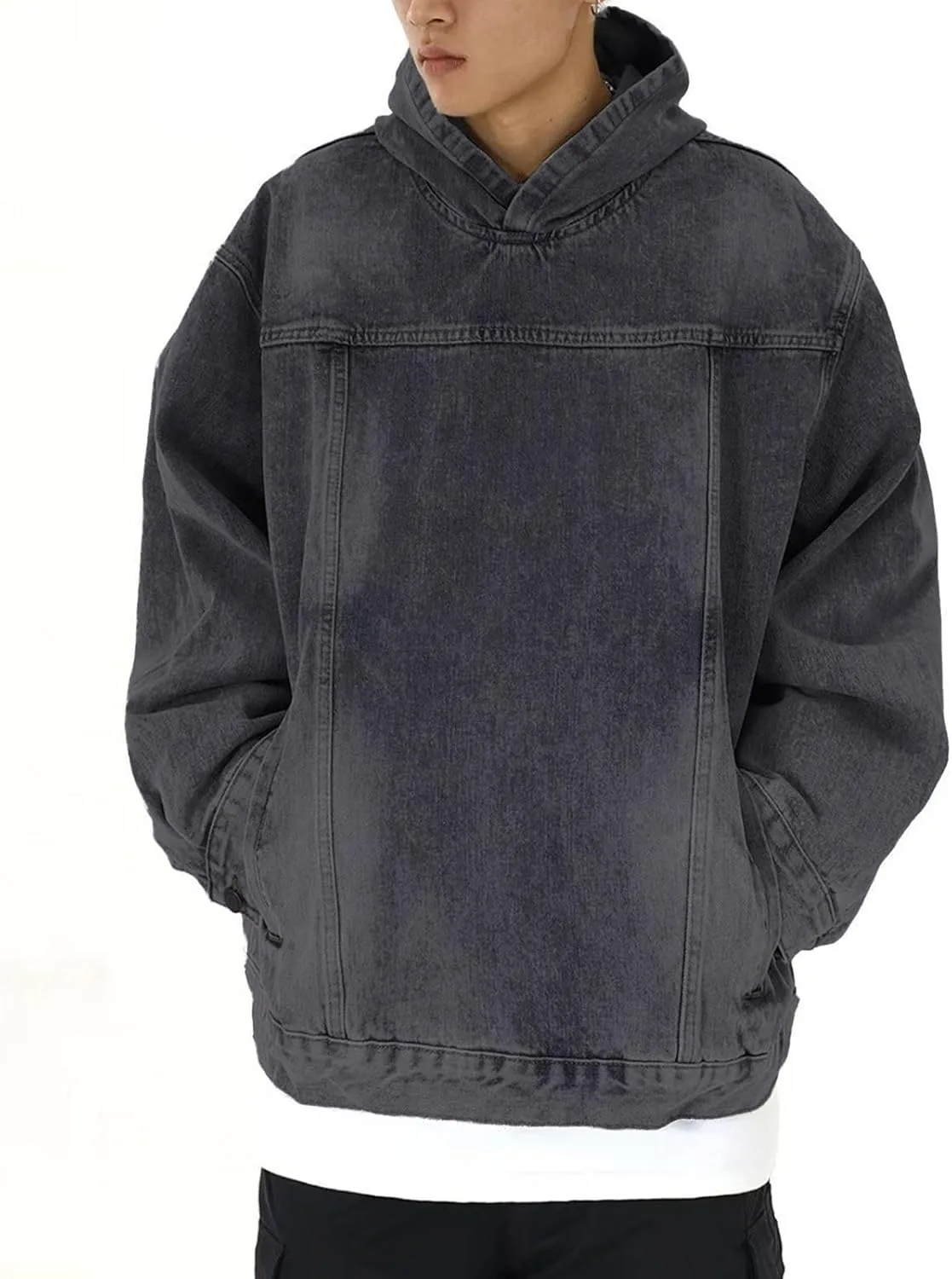 

Мужской джинсовый худи Distressed Oversized YSERB