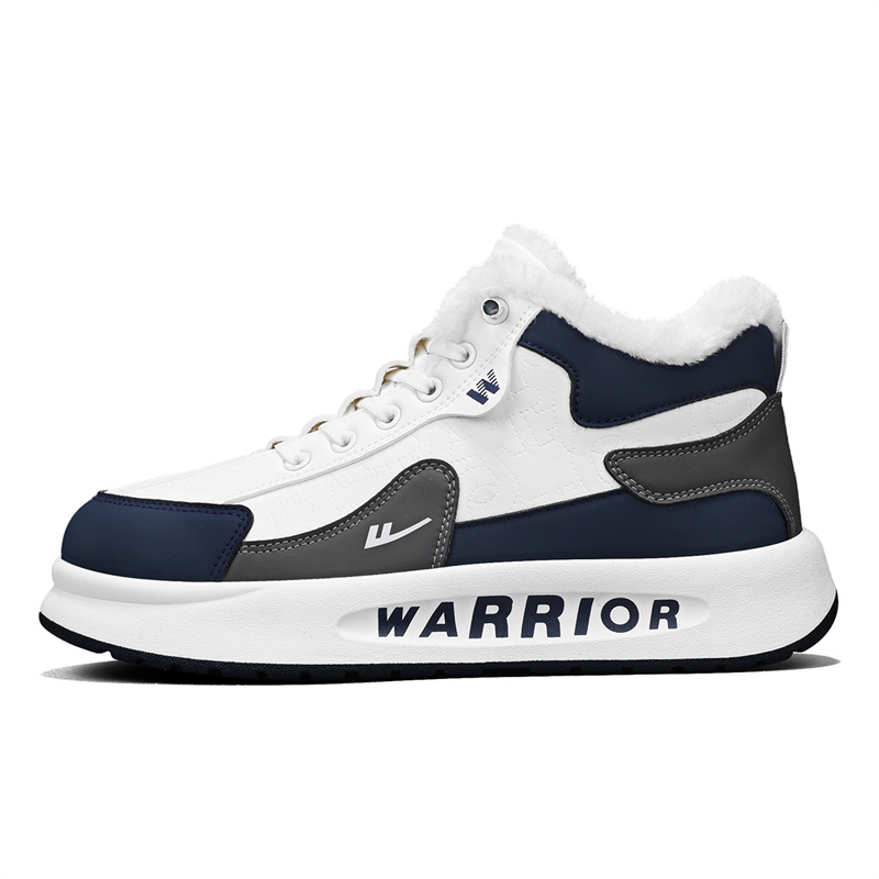 

Противоскользящие зимние ботинки мужские WARRIOR, White Dark Blue
