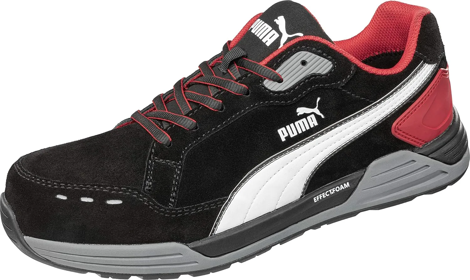 Высококачественные мужские ботинки Puma Safety Airtwist, защитные ботинки S3 ESD HRO SRC, защитный колпак из стекловолокна, защита от электроники, неустойчивая ножка, термостойкие, без металлических вставок, черный/красный