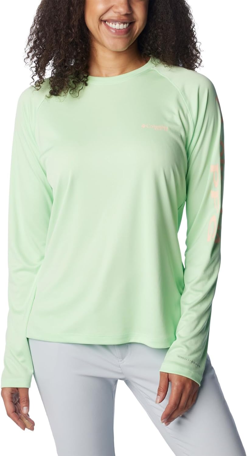 

Футболка Columbia Women's Tidal Tee II Long Sleeve Hoodie, Key West/Peach Fizz Logo, Оранжевый, Футболка Columbia Women's Tidal Tee II Long Sleeve Hoodie, Key West/Peach Fizz Logo