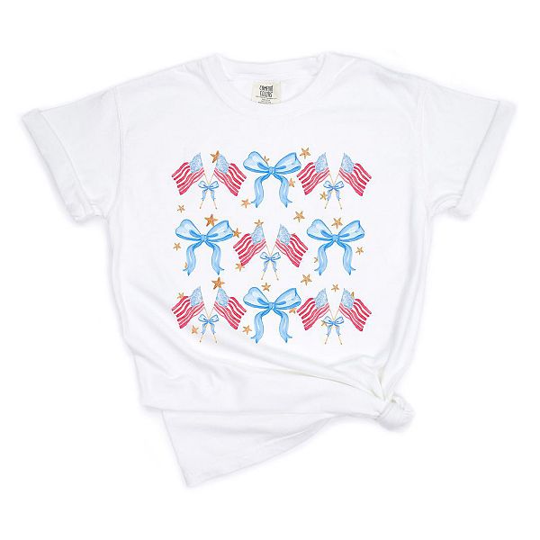 

Футболка Coquette patriotic chart garment dyed Simply Sage Market, White