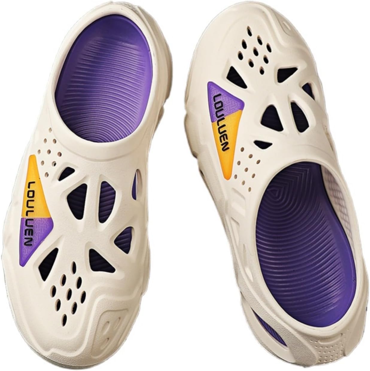 

Мужские сабо с толстой подошвой и противоскользящим дизайном, Дышащие пляжные сандалии для улицы, Многоцветные варианты 38-45 Azttoztto, фиолетовый