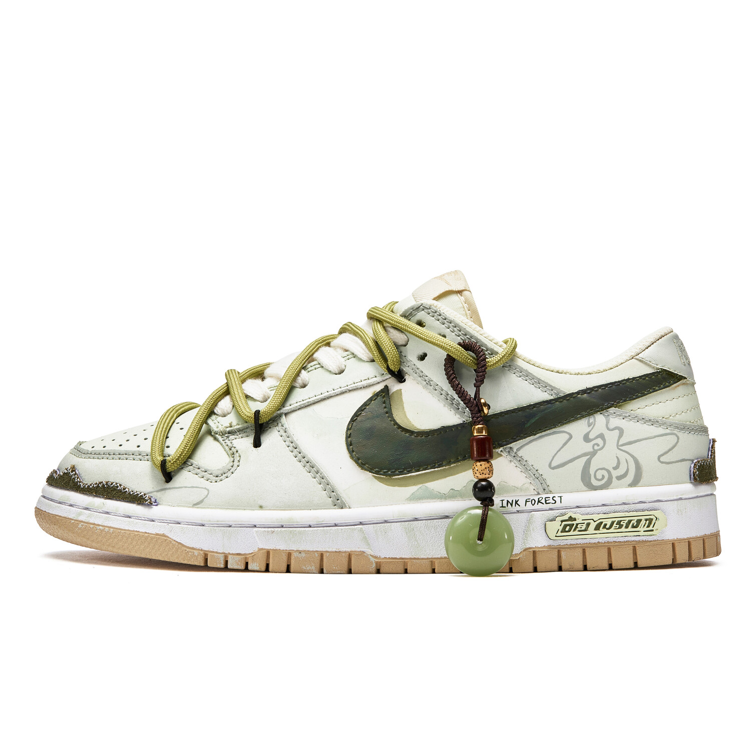 

Кроссовки Nike Dunk Skateboard Shoes Men Low-Top White/Green, зеленый