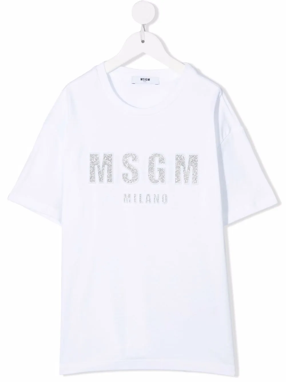 

Футболка с логотипом и блестками MSGM Kids, белый