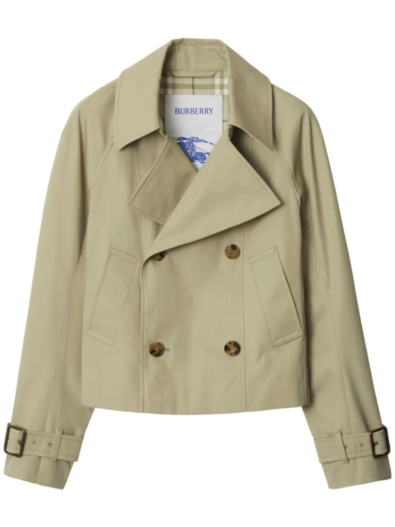 

Двубортный тренч от Burberry, нейтральный