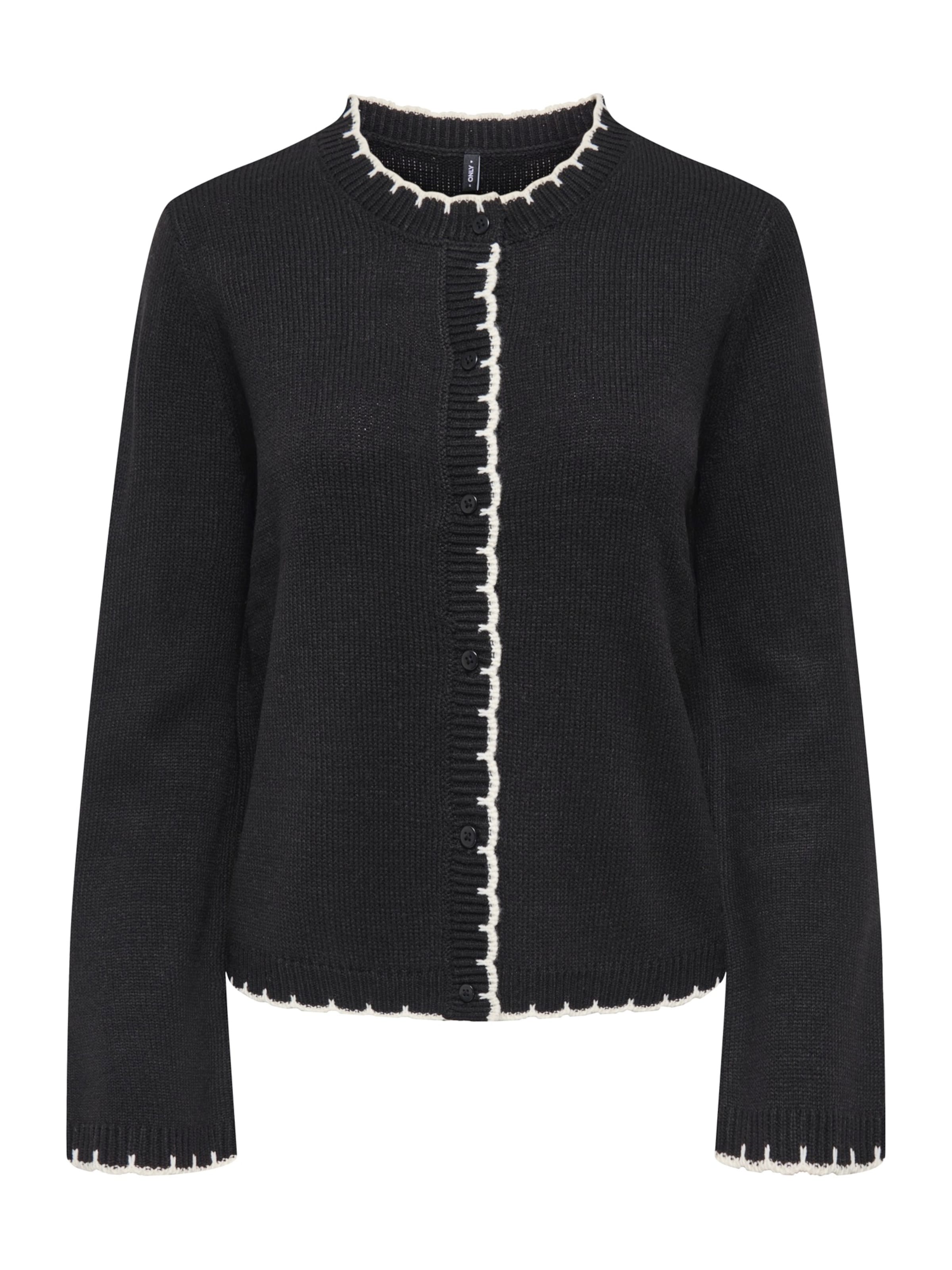 

ONLY Кардиган 'ONLLINN' вязаный, черный