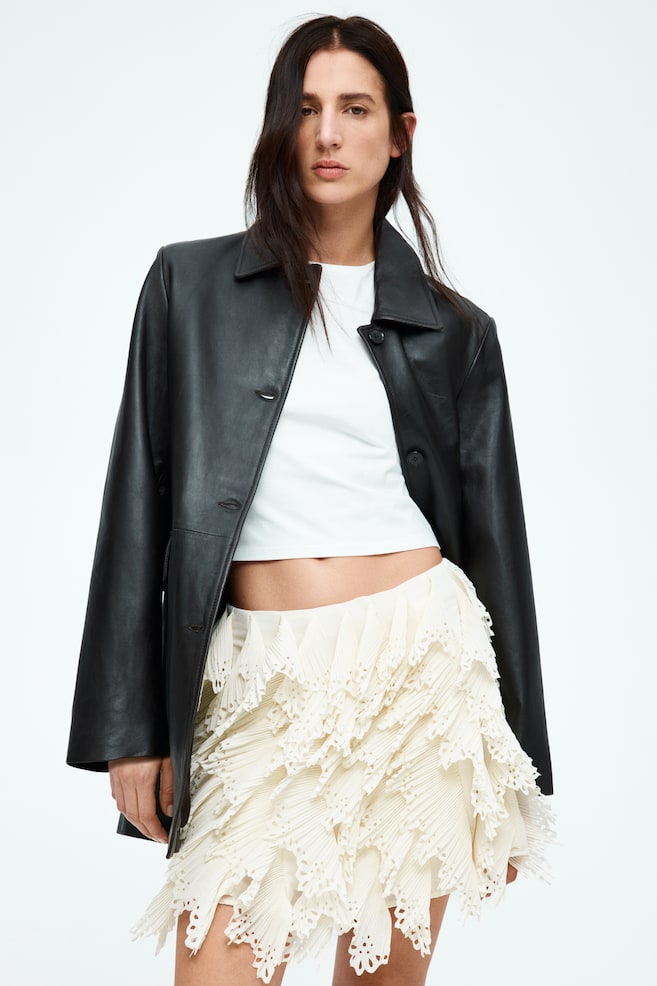 

Юбка из шифона с воланами H&M, бежевый