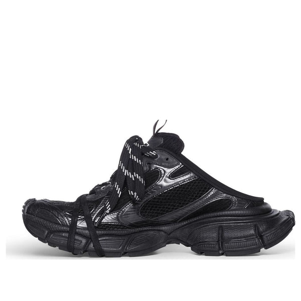 Тапочки 3xl mules 'black mesh and polyurethane' Balenciaga, черный