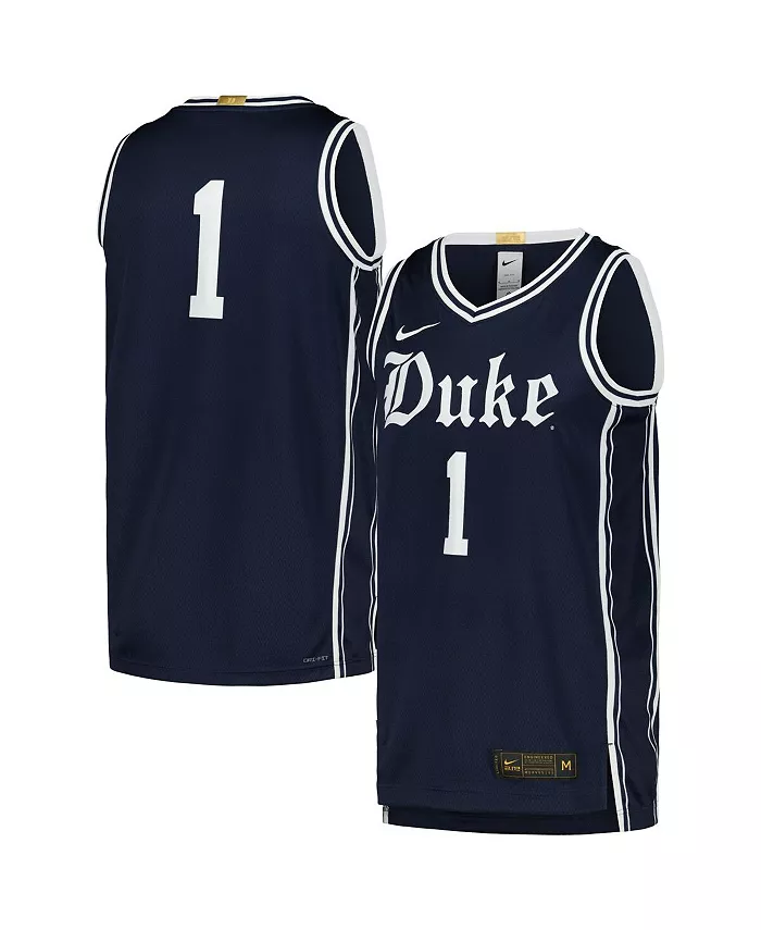 

Мужская лимитированная автентичная футболка #1 Duke Blue Devils Nike, синий
