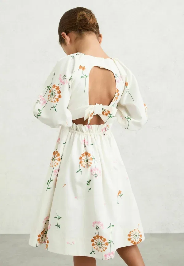 Платье-миди Mae floral print tie back midi dress day dress Reiss, мультипринт — фото 2