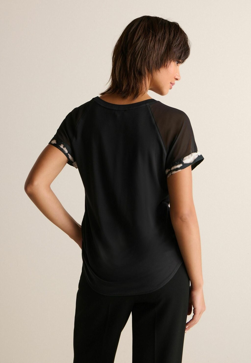

Футболка с принтом Short Sleeve Raglan Standard Next, черный
