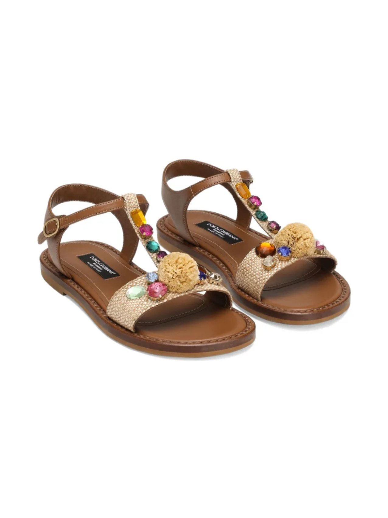 

Dolce & Gabbana Kids декорированные сандалии, нейтральный