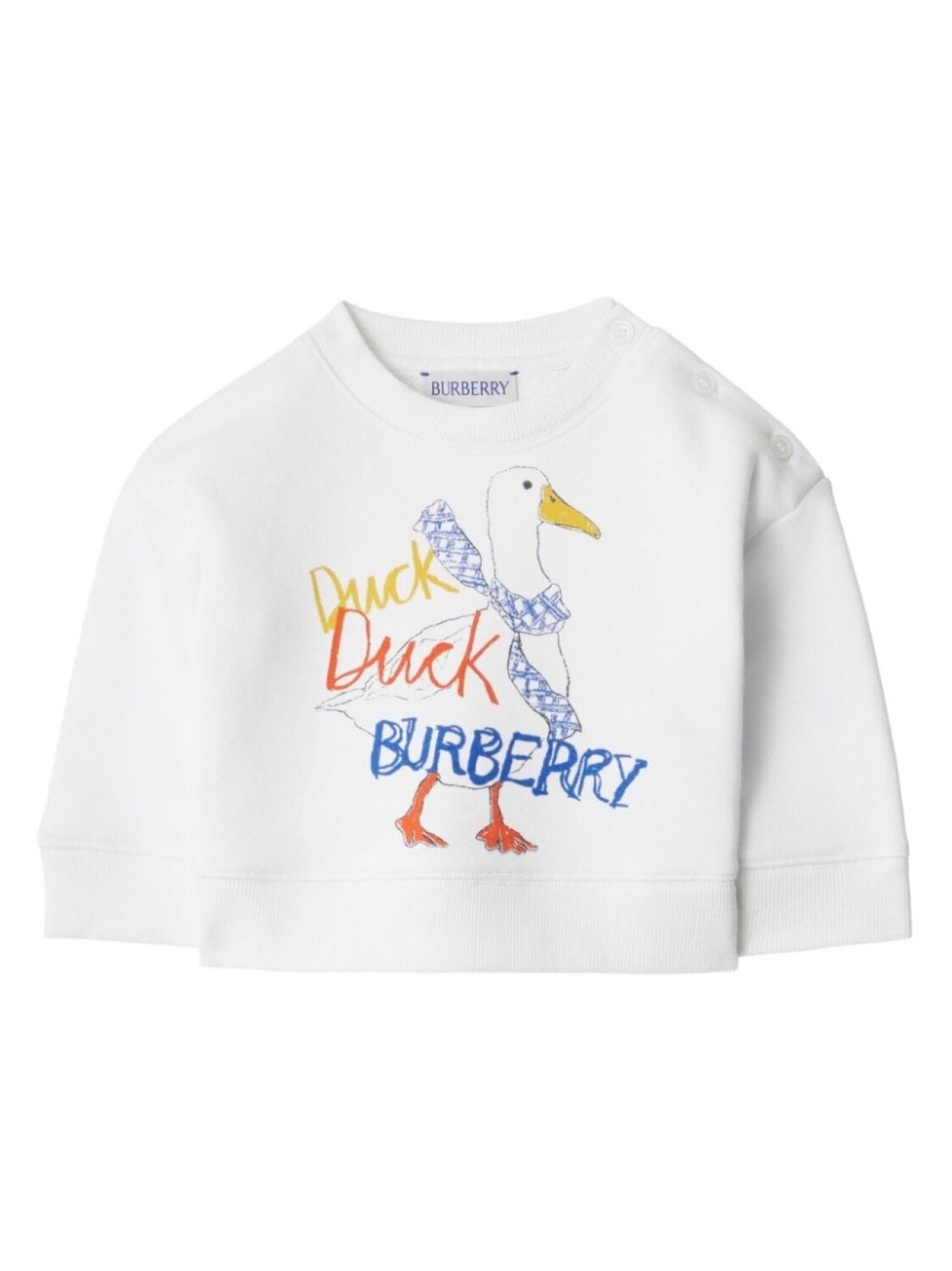 

Burberry Kids толстовка с принтом, белый