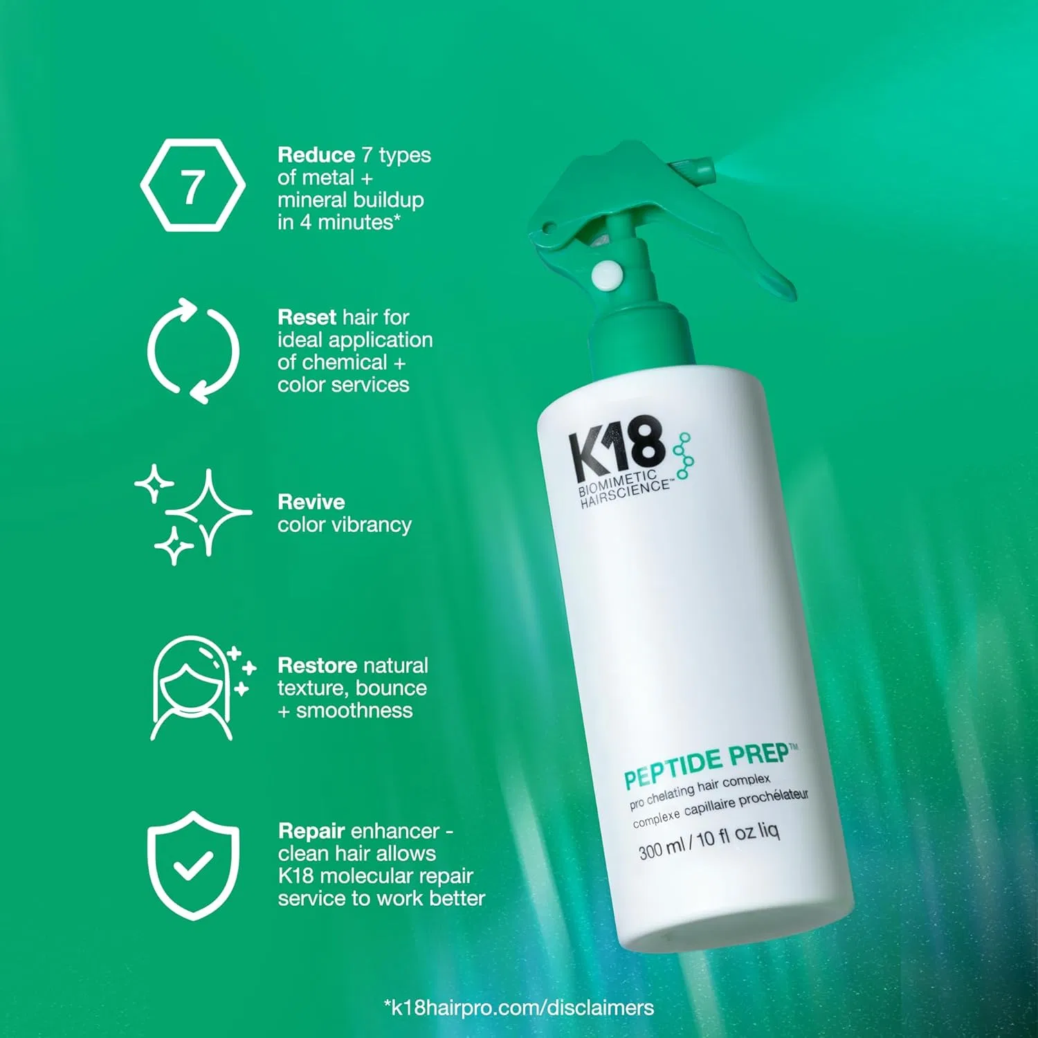 Хелатирующий комплекс для волос «Peptide Prep Pro Chelating» 300 мл от K18 K18 — фото 4