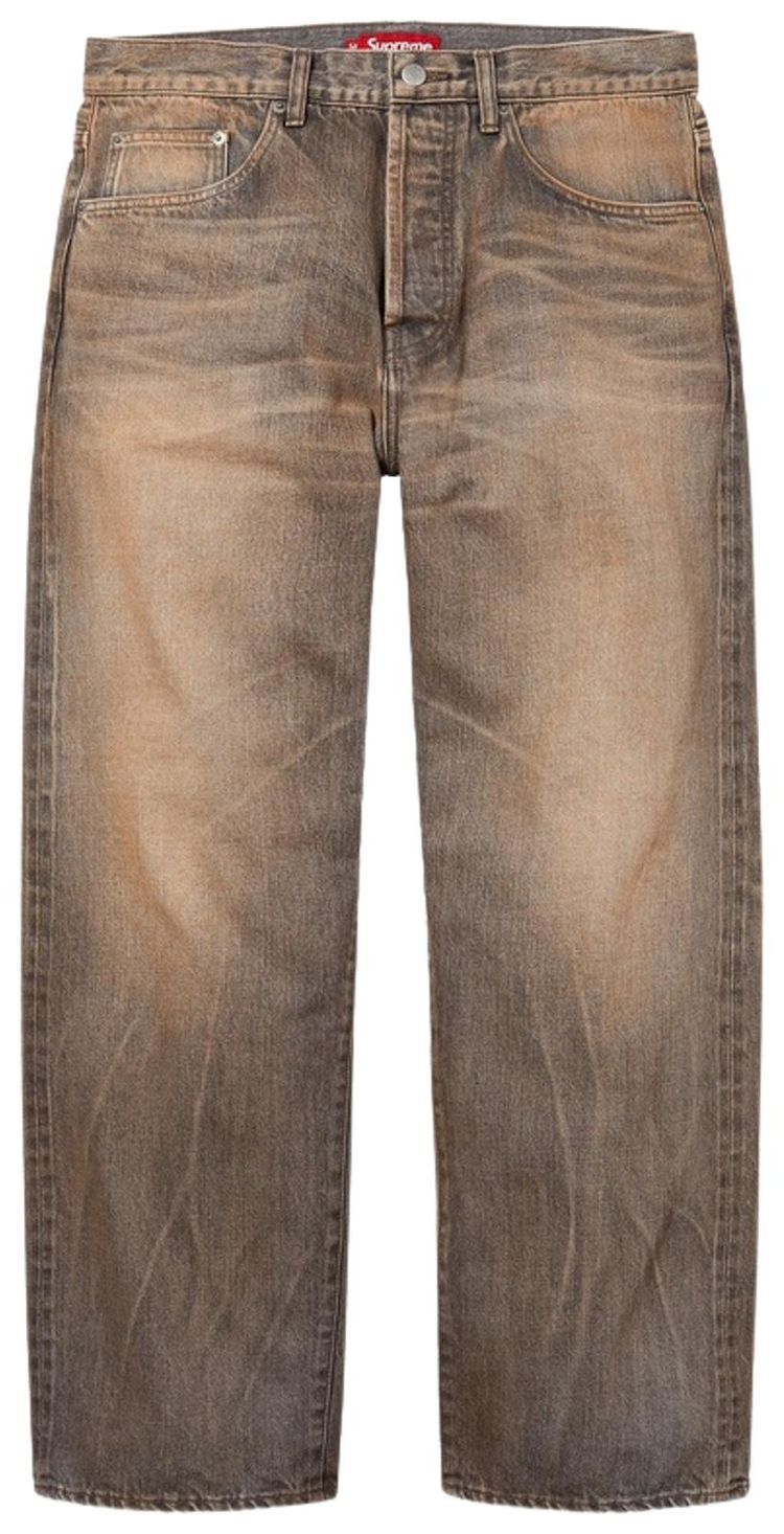 

Джинсы Supreme Distressed Loose Fit Selvedge Jean, серый