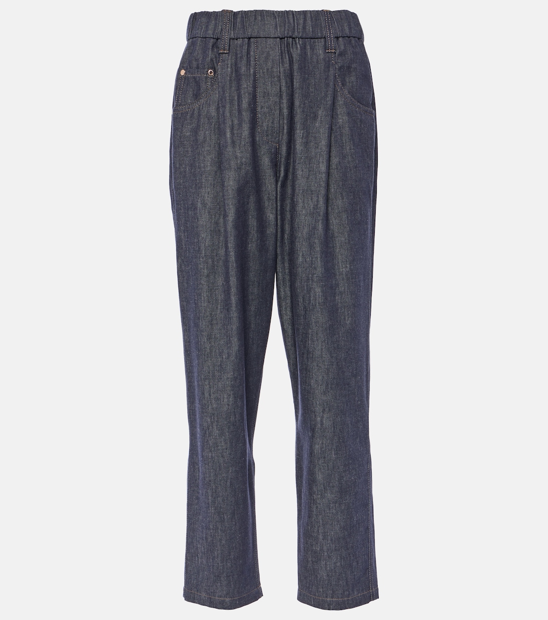

Средневысокие узкие джинсы Brunello Cucinelli, Blu