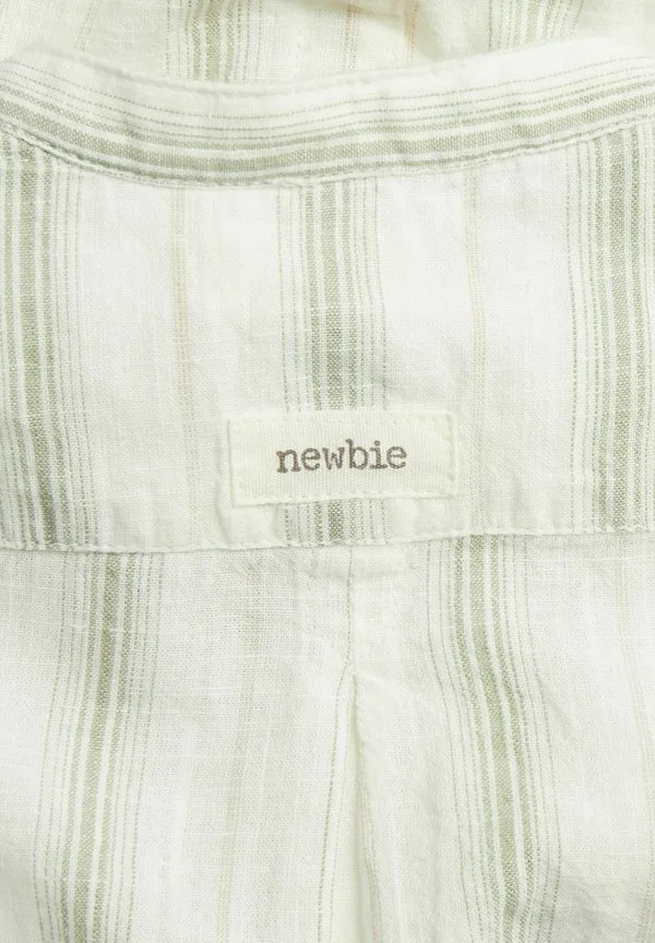 Полосатая рубашка с длинными рукавами, боди Newbie, Dark Green — фото 3
