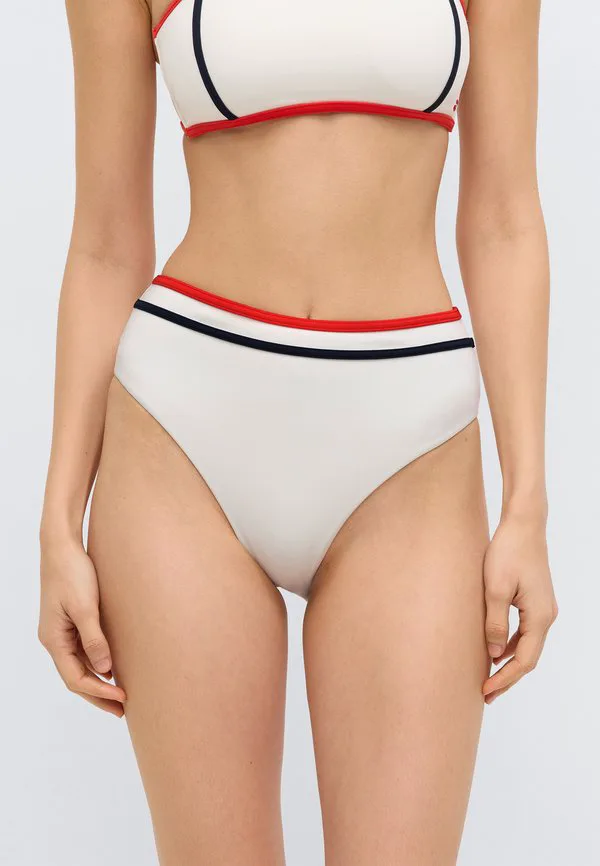 Классические трусики от бикини с высокой посадкой и дерзким дизайном. Tommy Hilfiger, Ecru — фото 3