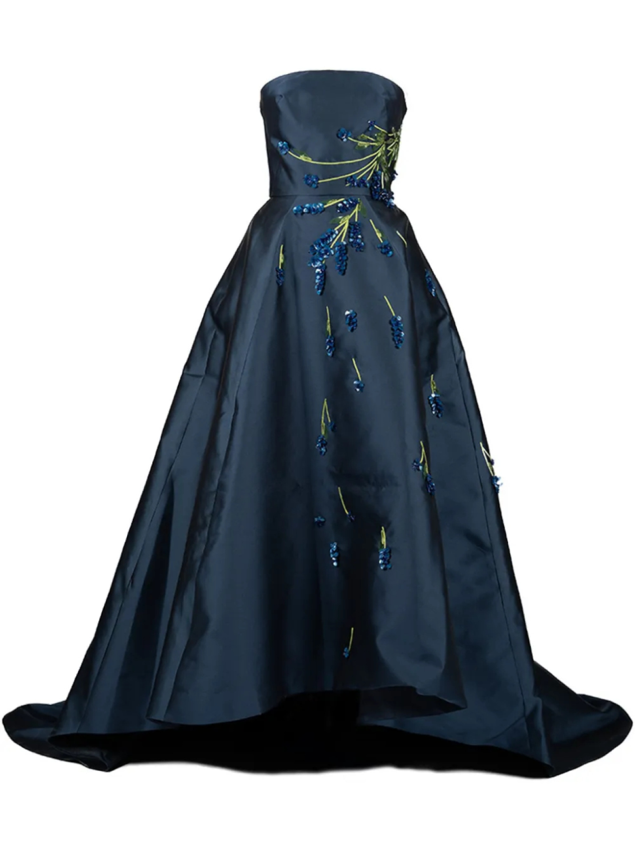 

Платье Monique Lhuillier с цветочной вышивкой, синий