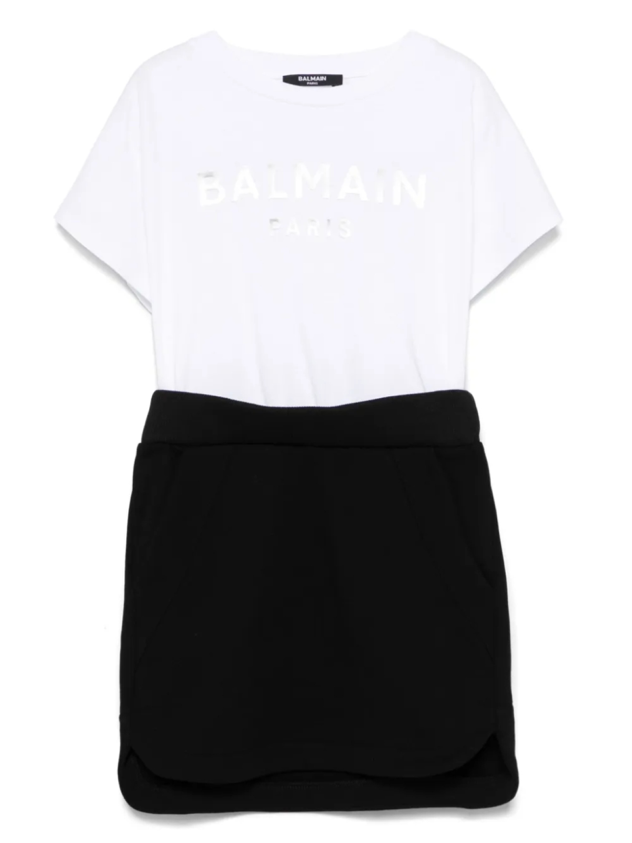 

Мини-платье с логотипом Balmain Kids, белый