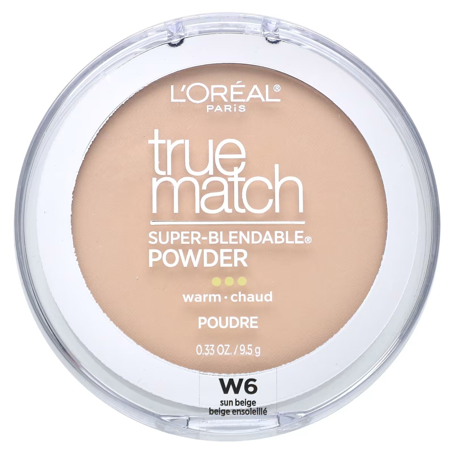 

True Match, Суперрастворяемая пудра, W6 Sun Beige, 0,33 унции, 9,5 г L'Oréal