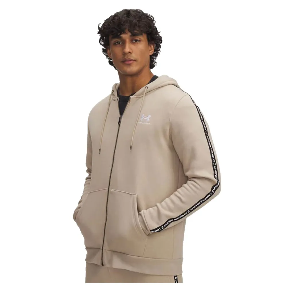 

Толстовка Under Armour Icon Fleece Taping full zip, бежевый