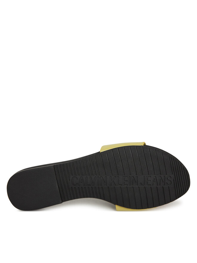 Мюли Flat Sandal Slide Mg YW0YW01697 Calvin Klein Jeans, желтый — фото 4